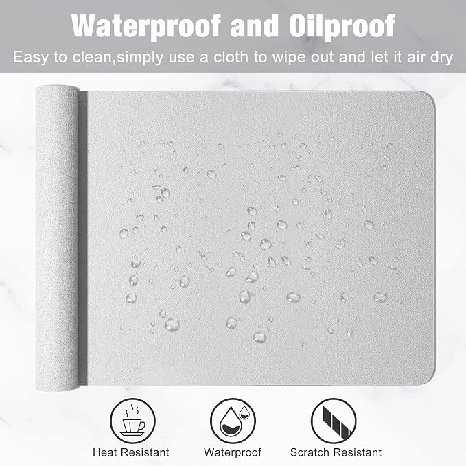 Hsurbtra Desk Pad, XL Extended Mouse Pad, Waterproof Desktop Blotter Protector - Image 5