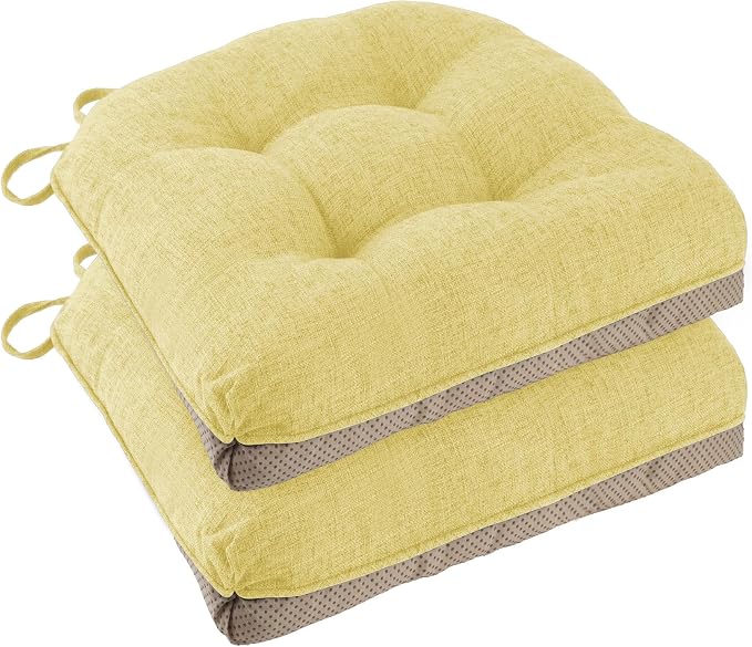 Chair Cushions for Dining Chairs 2 Pack, by FlyGulls