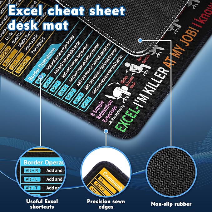 Excel Cheat Sheet Desk Pad - Image 2