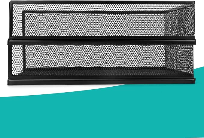 AZFUNN Wire Mesh Letter Trays Paper Tray Desk File Organizer, 2 Pack Stackable - Image 7
