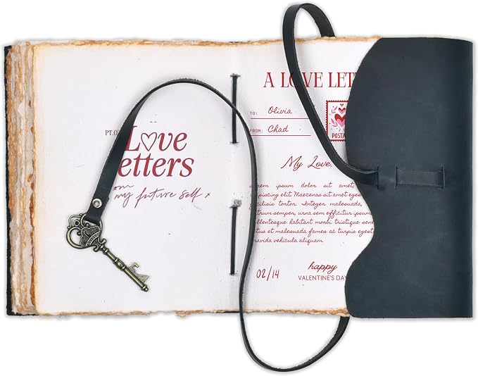 LEATHER VILLAGE Vintage Leather Journal – 200 Handmade Vintage Deckle Edge - Image 3