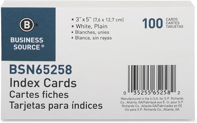 Business Source Index Cards by BusinessSource