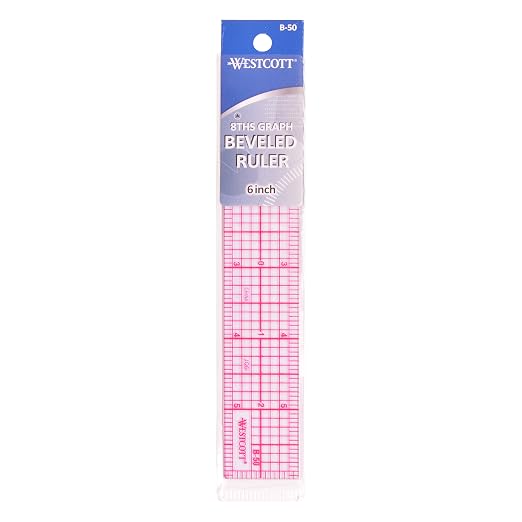 Westcott 8ths 6-Inch Beveled Transparent Ruler - Image 2