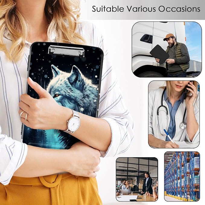 Clipboard with Storage, Office Supplies Nursing Clipboards Folder with Pen - Image 4