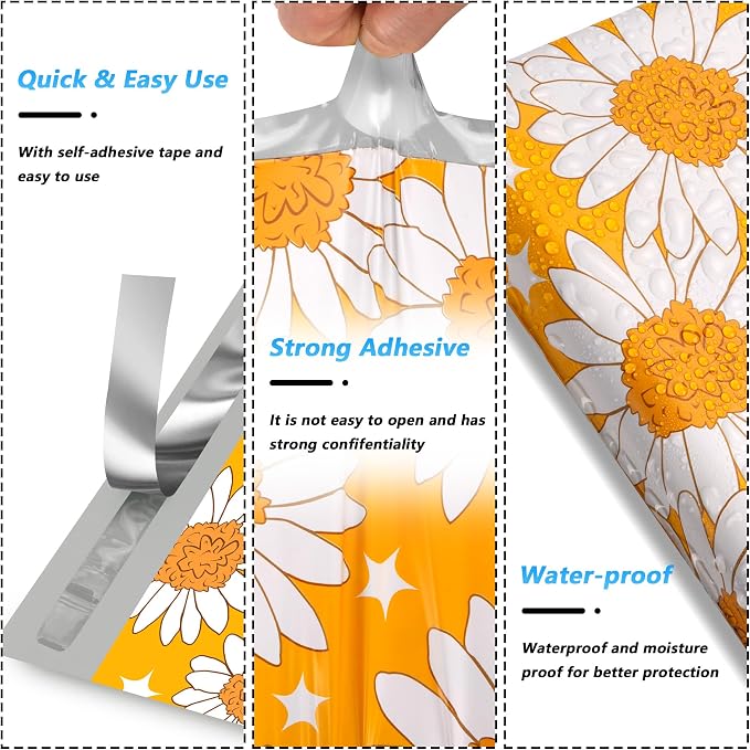 100 Pcs 6x9 Inch Poly Mailer, Waterproof & Tear-Resistant Shipping Bags - Image 3