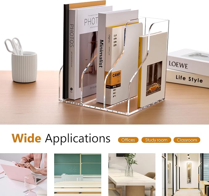SANRUI Acrylic File Organizer, Desk Organizer - Image 6
