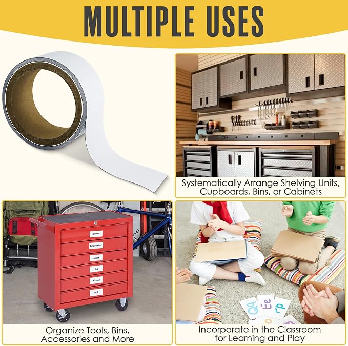 Houseables Magnetic Strip, Magnetic Tape Roll, Magnet Tape, 5 in x 10 FT - Image 5