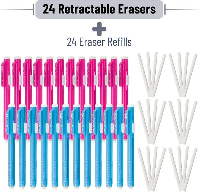 Mr. Pen- Retractable Mechanical Eraser Pens, 24 Pack, Sketching & Drafting - Image 2