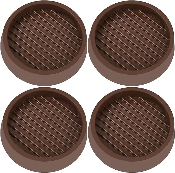 VOCOMO 3X3 Round Rubber Caster Cups, Non Slip Furniture Pads, Anti-Slip Gripper by VOCOMO