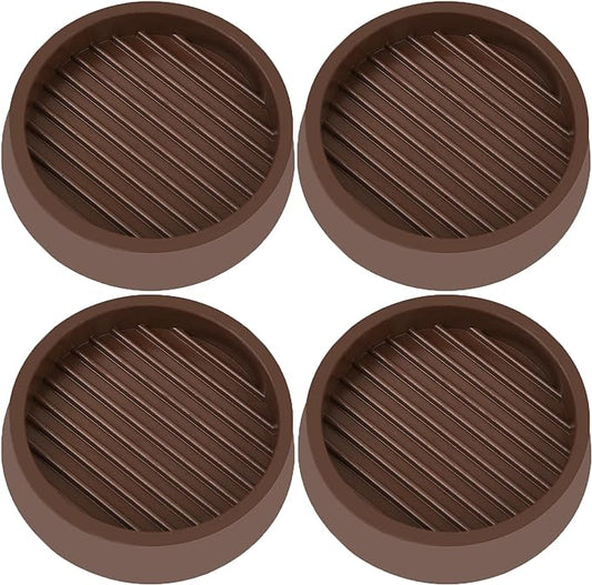 VOCOMO 3X3 Round Rubber Caster Cups, Non Slip Furniture Pads, Anti-Slip Gripper by VOCOMO