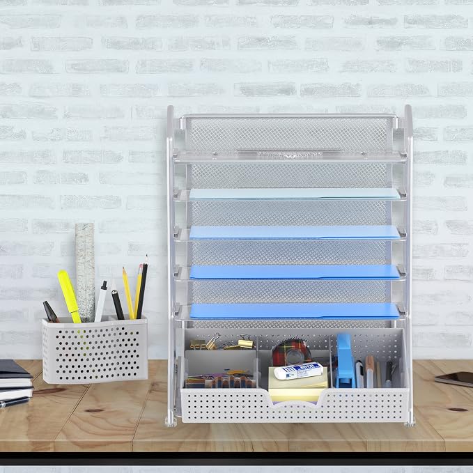 Simple Houseware 6-Tier Desk Document File Tray Organizer - Image 6