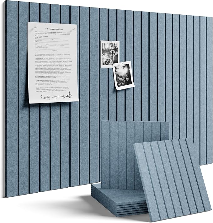 Fluxynara Large Felt Bulletin Board 36" x 24" Cork Board Alternative-6 Pack by FLUXYNARA