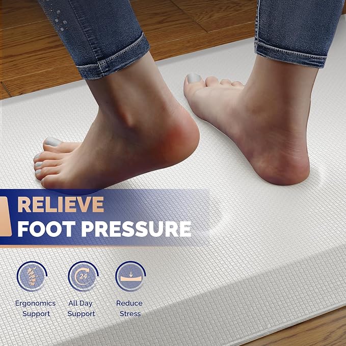 FEATOL Anti Fatigue Mats for Standing, 9/10 Extra Thick Ergonomic Standing Desk - Image 3