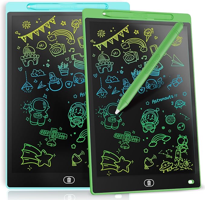 Genialba LCD Writing Tablet 12-Inch Colorful Doodle Board, Toddler Learning by Genialba