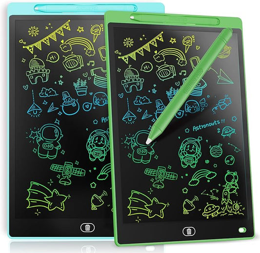 Genialba LCD Writing Tablet 12-Inch Colorful Doodle Board, Toddler Learning by Genialba