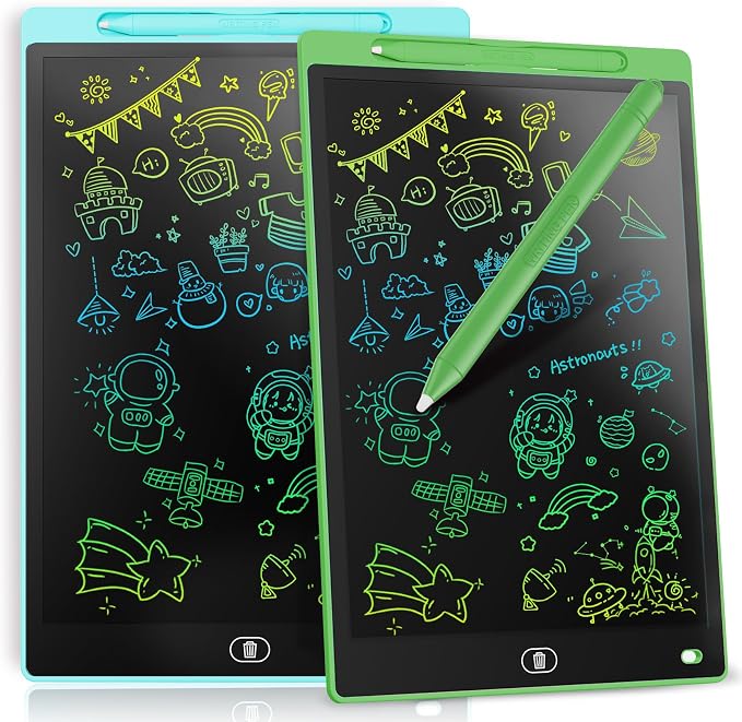Genialba LCD Writing Tablet 10-Inch Colorful Doodle Board, Toddler Learning by Genialba