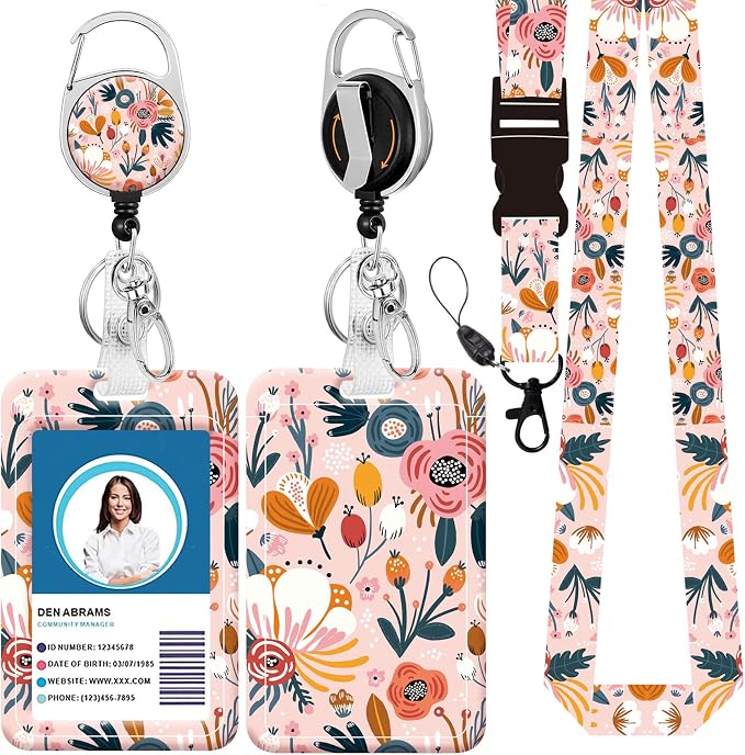 Badge Lanyard, Retractable Badge Holder by BILLTEFUL
