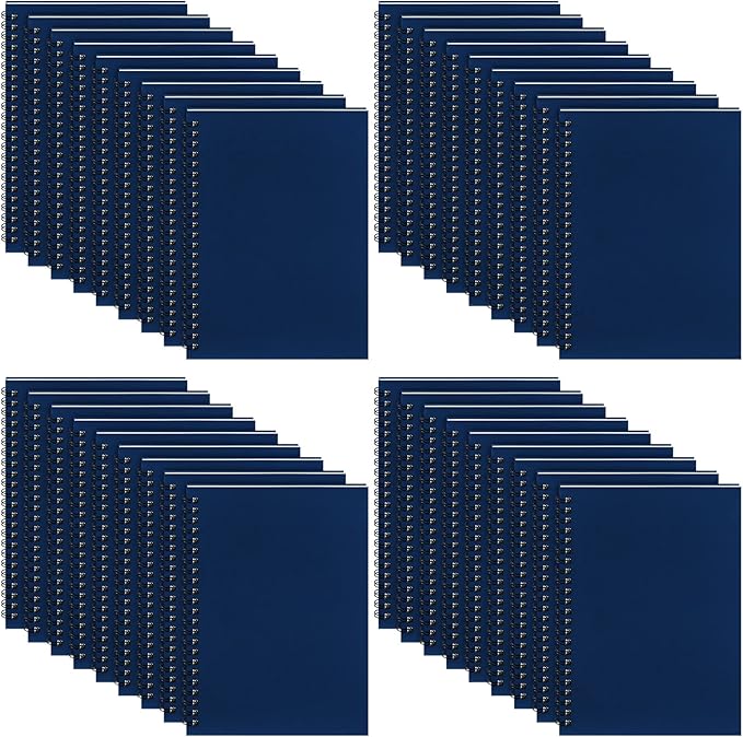 Yahenda 36 Pcs Spiral Notebook Bulk A5 Journal Lined 8.3'' x 5.5'' Writing Composition Paper Small Notepad Subject Notebook for Students Office Business Back to School Supplies (Deep Blue)-DeskLoop Office