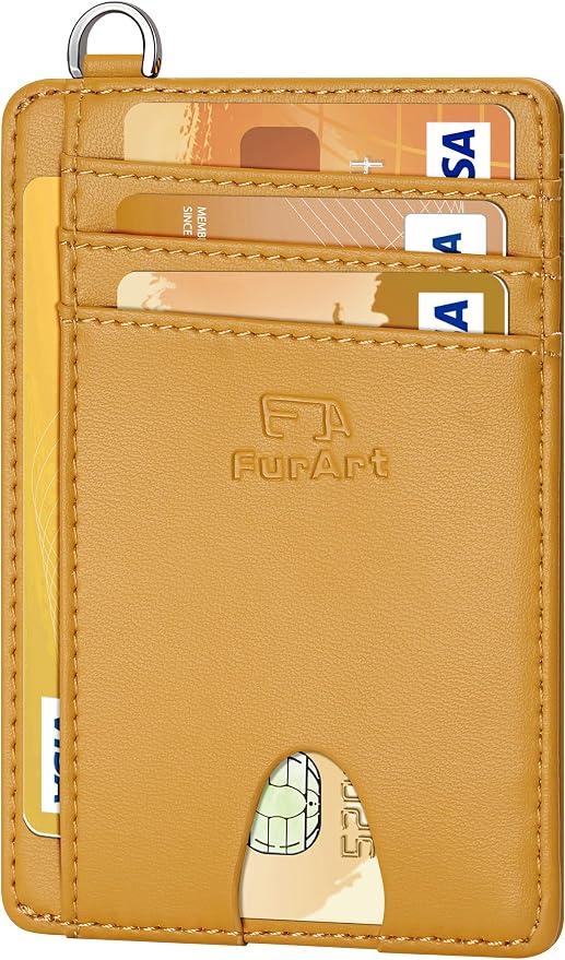 FurArt Slim Minimalist Wallet RFID Credit Card Holder by FurArt