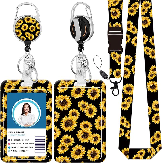 Badge Lanyard, Retractable Badge Holder by BILLTEFUL