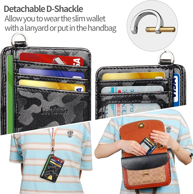 Slim Minimalist Front Pocket Wallet, RFID Blocking Credit Card Holder Wallet - Image 4