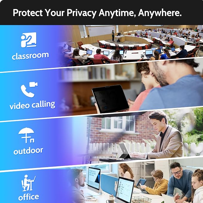 Peslv Privacy Screen Protector for iPad Pro 13 Inch M4/M5, Anti Glare Blue - Image 7