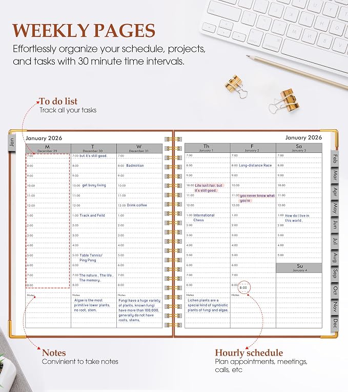 2026 Planner, Weekly and Monthly Calendar Planner from January 2026 - Image 3