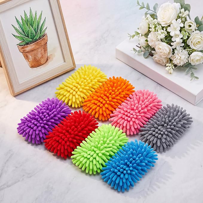 Zonon 8 Pieces Dry Erase Eraser Microfiber Shag Washable Whiteboard Eraser - Image 7
