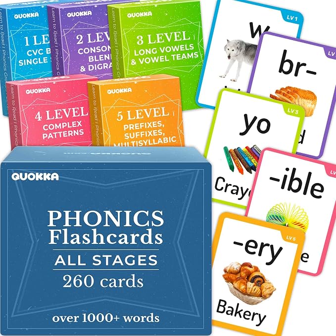 QUOKKA 1000+ Phonics Words Flash Cards by QUOKKA