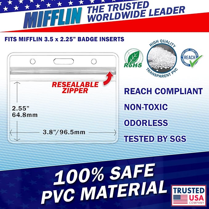 Mifflin-USA Horizontal Plastic Card Holder - Image 4
