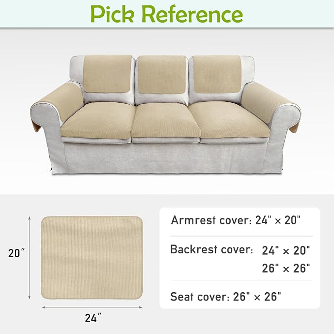 Couch Arm Covers, Waterproof Armrest Cover - Image 6