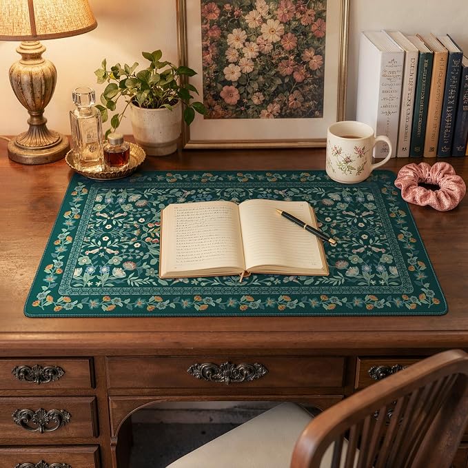 iCasso Green Aesthetic Flower Mouse pad - Image 6