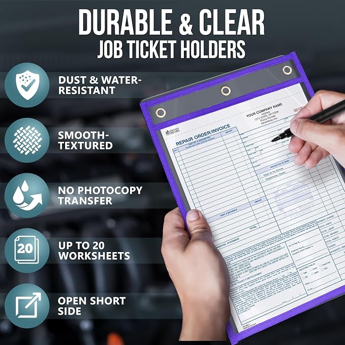 35 Pack Job Ticket Holders 9x12 inch - Image 3