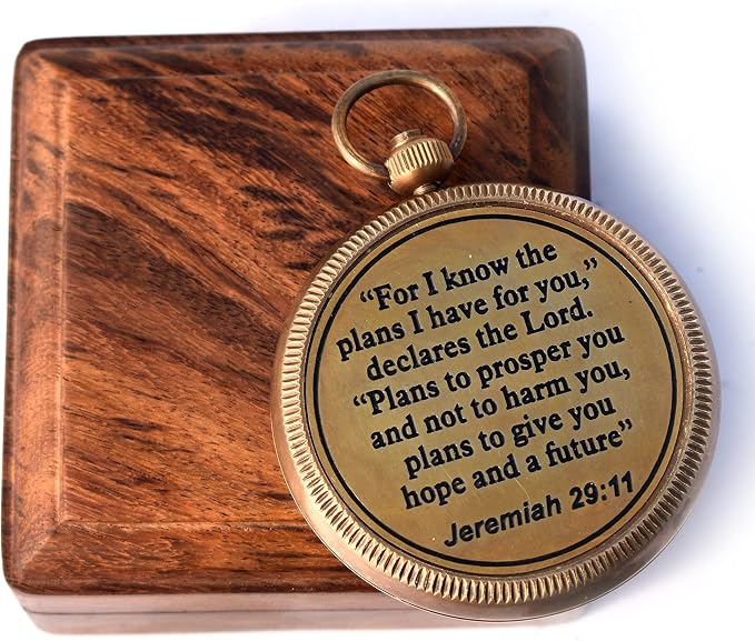 For I Know The Plans I Have For You, Jeremiah 29:11, Solid Brass Directional - Image 5