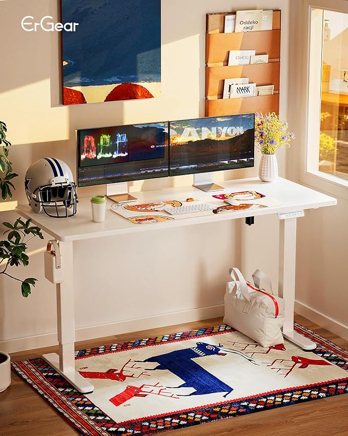ErGear Height Adjustable Electric Standing Desk, 55 x 28 Inches Sit Stand up - Image 2