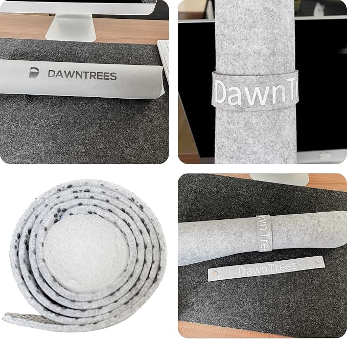 DawnTrees Felt Desk Pad, Keyboard Mat, Large Felt Mouse Pad, Computer Desk Mat - Image 9
