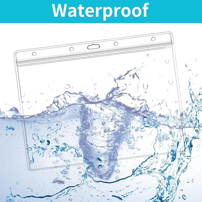 5 Pack Sheet Protectors，8.5" x 11" Waterproof Resealable Zip Wall Sign Holder - Image 3
