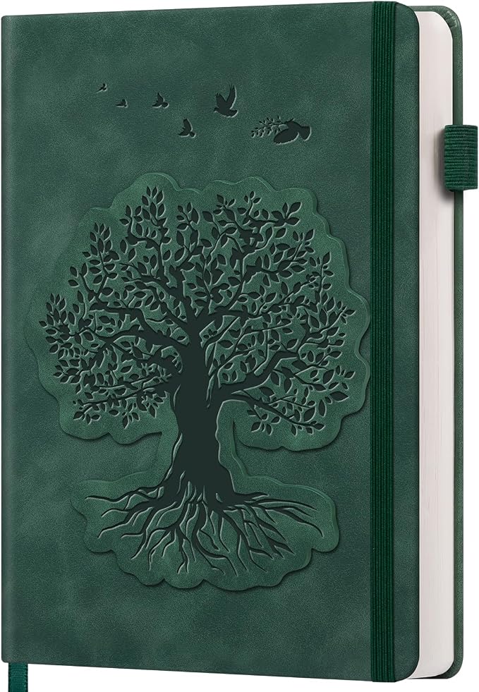 ALKALO Lined Journal Notebook for Women Men, A5 Hardcover Leather Journals for by ALKALO