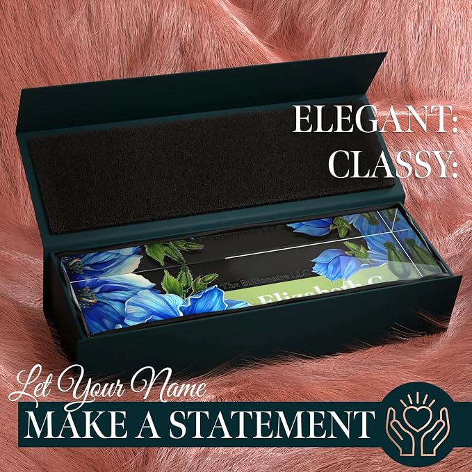 Personalized Name Plate, Custom Name Plates, 2 x 8 Inches, Thick Crystal-Clear - Image 2
