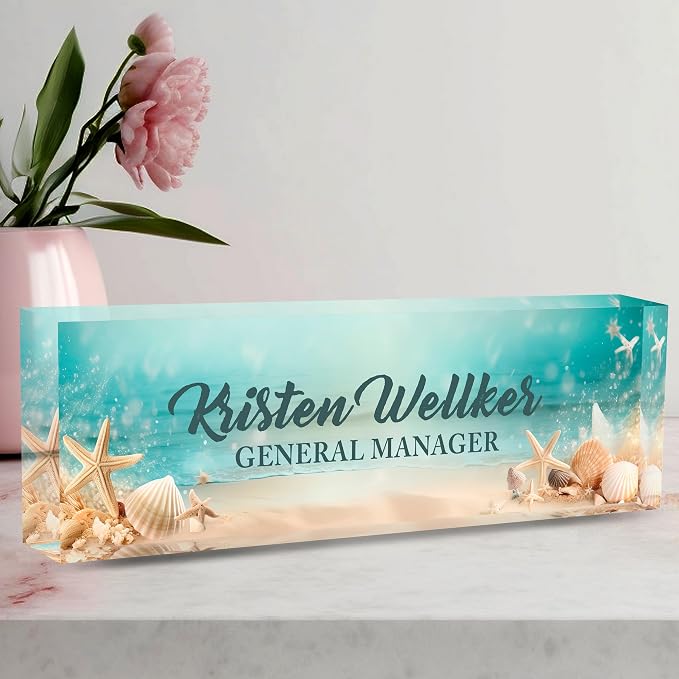 Desk Name Plate Personalized, Name Plate by AeekdookWoodenPuzzles