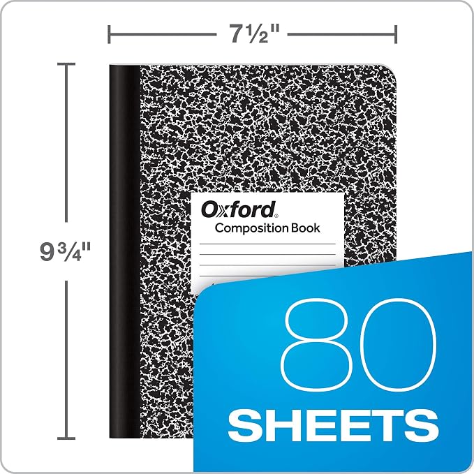 Oxford Composition Notebooks, Graph Ruled Paper, 9-3/4" x 7-1/2", 80 Sheets - Image 2