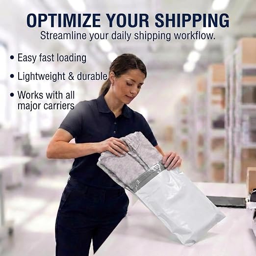 BOX USA Shipping Bags 10" x 13" White - Image 4