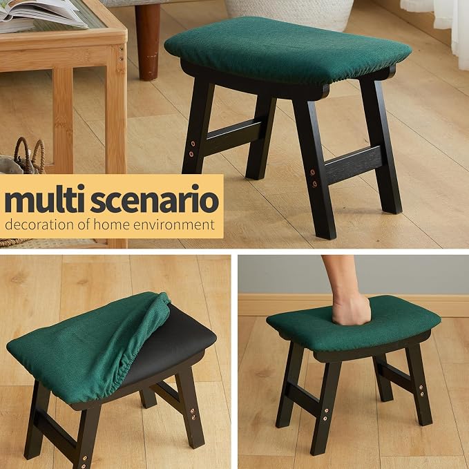 Foot Stool Ottoman Foot Rest Under Desk, Small Stool - Image 7