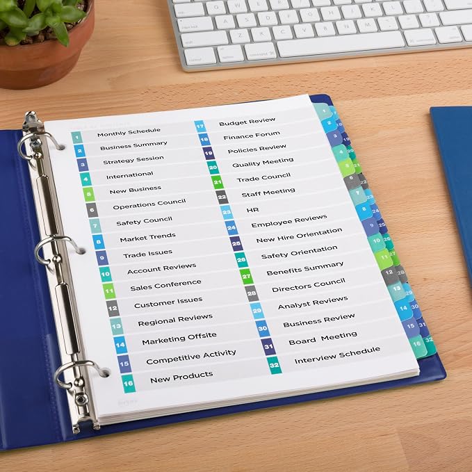 Avery Double Column Dividers for 3 Ring Binders, 32 Tabs per Set, Customizable - Image 6