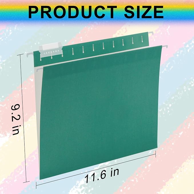 pmybupo Hanging File Folders 50 Pack – Green Hanging File Folders Letter Size - Image 2