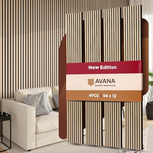 Avana Acoustic Wood Wall Panels – 94.4 x 12.6 Inch White Oak Acoustic Panels 4 by AvanaHome