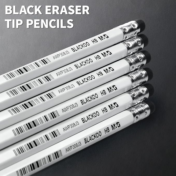 M&G BLACKOO Series HB Wood-Cased Pencils, Bulk Black Pencils - Image 4