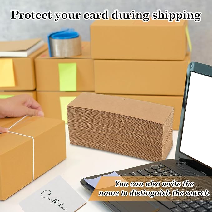 Klmnop 200 Pack 3" x 4.5" Cardboard Card Sleeves - Image 6