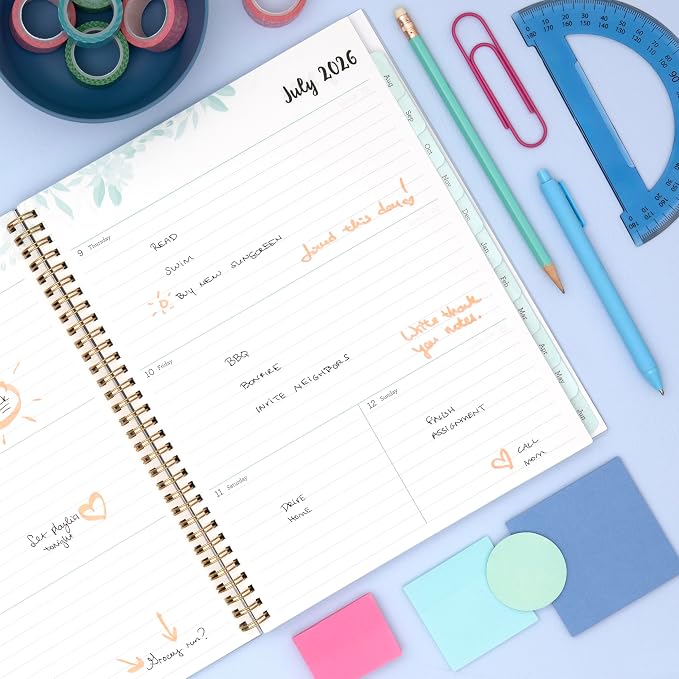 Blue Sky 2026-2027 Weekly and Monthly Academic Year Planner Calendar, July 2026 - Image 2