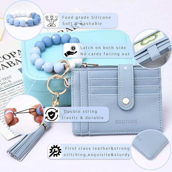 BAOSIWA Silicone Bracelet Keychain Wallet - Image 3